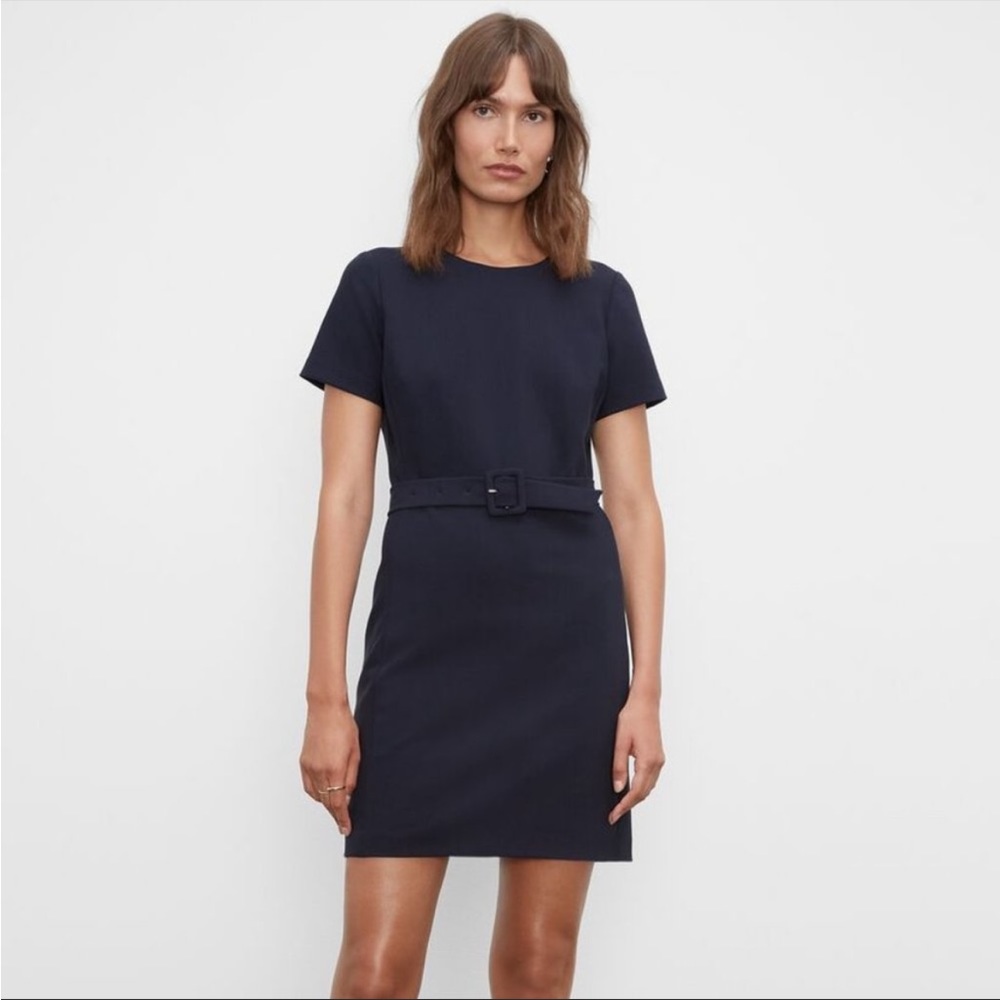 Club Monaco Belted Tailored Dress Navy Blue NWT Size 4